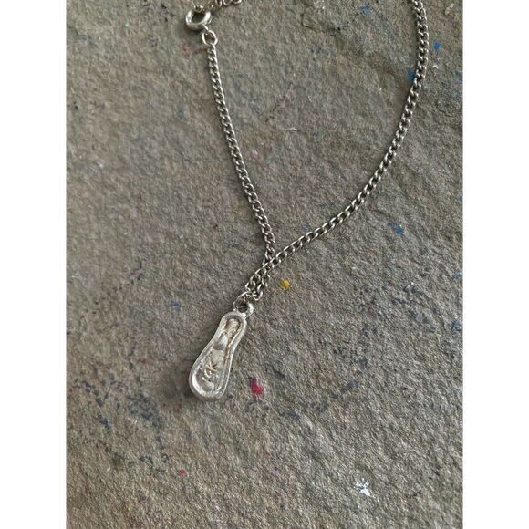 14K Gold Flip Flop NG Beach Anklet Diamonds - Picture 2 of 6